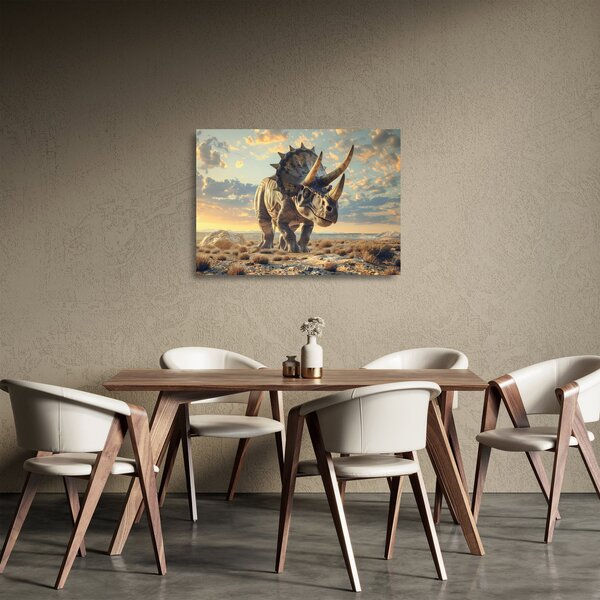 Üveg kép - Triceratops (70x50 cm)
