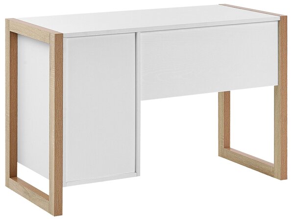 Íróasztal JOHNSON Barna/fehér 112 cm 50 cm Ágyneműtartóval