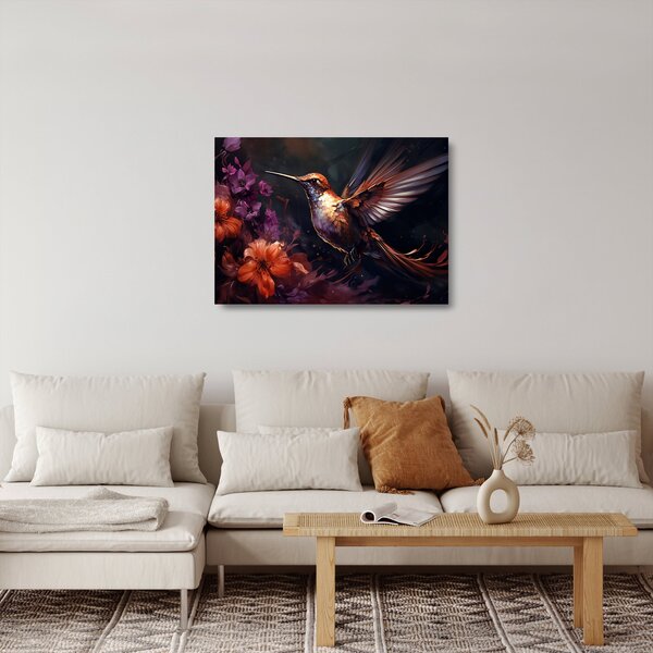 Üveg kép - Kolibri (70x50 cm)