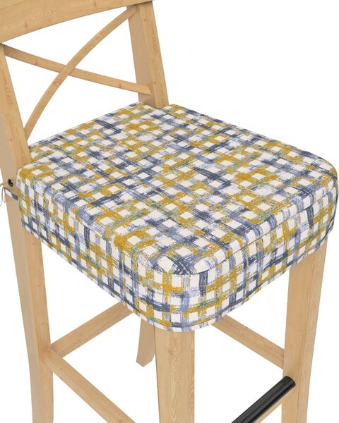 Ülőpárna Ikea Ingolf bárszékhez termék színe kék szövet fonott, mintás