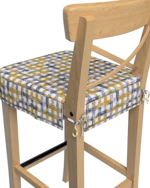 Ülőpárna Ikea Ingolf bárszékhez termék színe kék szövet fonott, mintás
