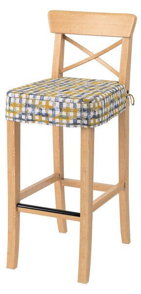 Ülőpárna Ikea Ingolf bárszékhez termék színe kék szövet fonott, mintás