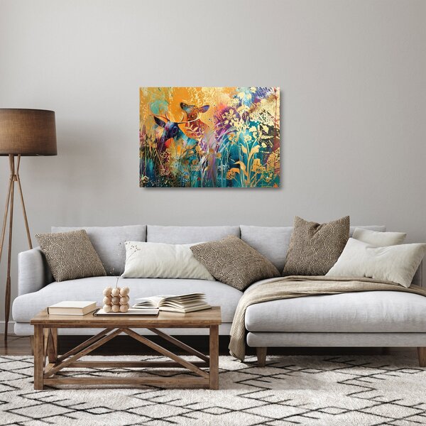 Üveg kép - Absztrakt festmény a természetről (70x50 cm)