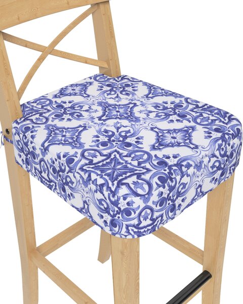 Ülőpárna Ikea Ingolf bárszékhez termék színe kék szövet mintás