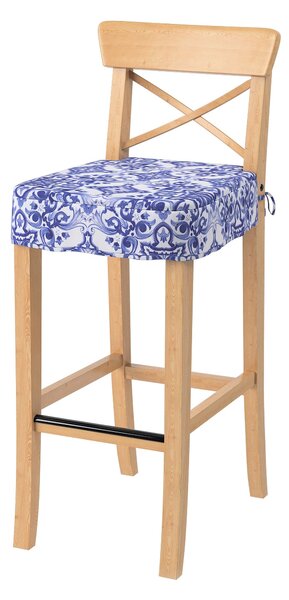 Ülőpárna Ikea Ingolf bárszékhez termék színe kék szövet mintás