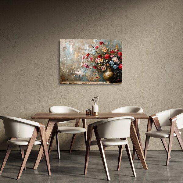 Üveg kép - Virágváza (70x50 cm)