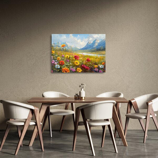 Üveg kép - Festett táj (70x50 cm)