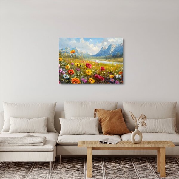 Üveg kép - Festett táj (70x50 cm)