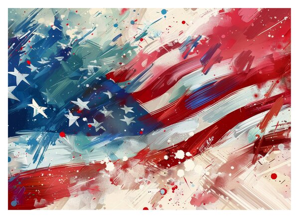 Üveg kép - Az USA zászlaja (70x50 cm)