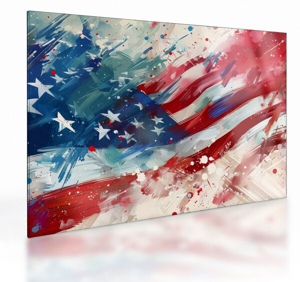 Üveg kép - Az USA zászlaja (70x50 cm)