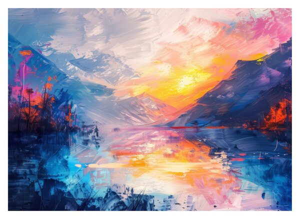 Üveg kép - Tájképfestészet (70x50 cm)