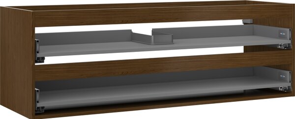 Mexen Box-A, fali szekrény 140 cm, 2 fiók, diófa, 91AX0-1400-470-2-86