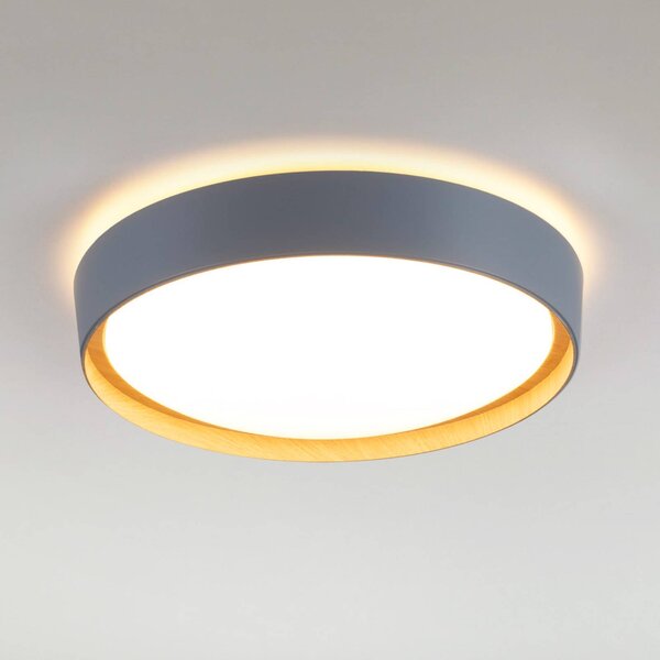 JUST LIGHT. GmbH LED mennyezeti lámpa Emilia, háromfokozatú dimmelhető, szürke, dimmelhető, Alu / szürke / cink, Nappali / Étkező, fém, Modern