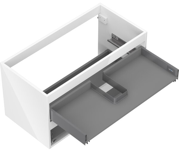 Mexen Box-A, fali szekrény 90 cm, 2 fiók, fényes fehér, 91AX0-0900-470-2-00