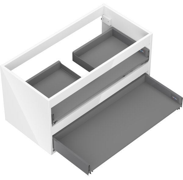 Mexen Box-A, fali szekrény 90 cm, 2 fiók, fényes fehér, 91AX0-0900-470-2-00