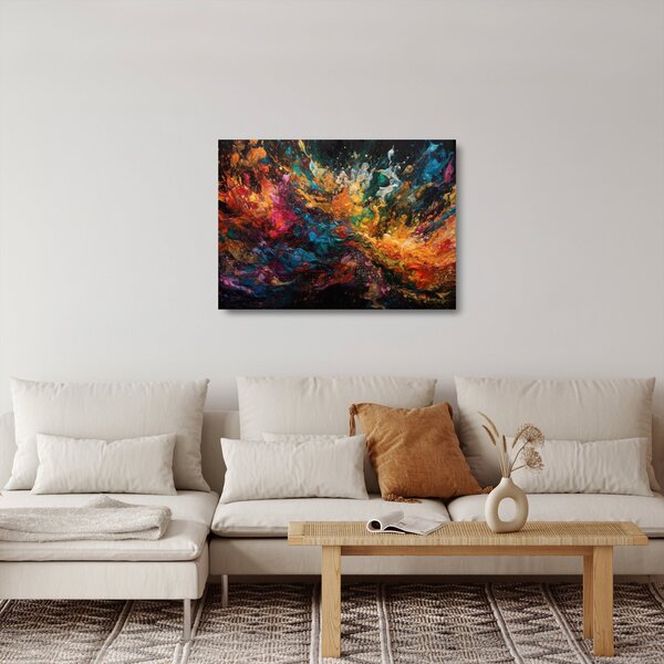 Üveg kép - Színes absztrakció II. (70x50 cm)