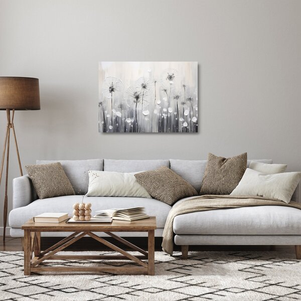 Üveg kép - Pitypang, festés (70x50 cm)