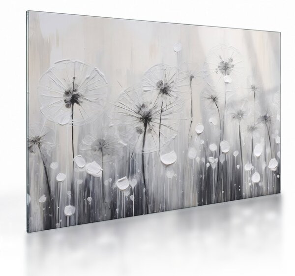 Üveg kép - Pitypang, festés (70x50 cm)