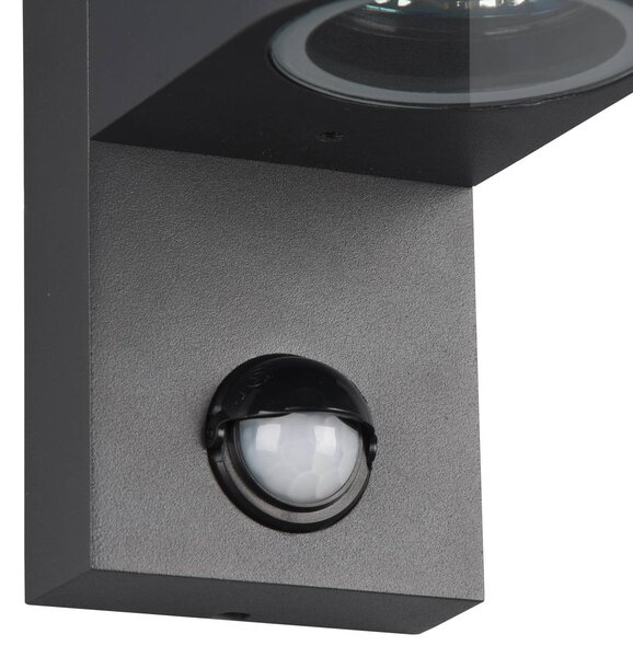 Trio Lighting Roya kültéri fali lámpa 1 izzó kerek antracit, dimmelhető, Fekete, Alumínium, Modern