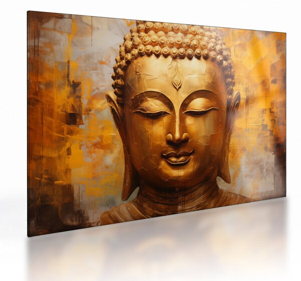 Üveg kép - Buddha, olajfestmény (70x50 cm)