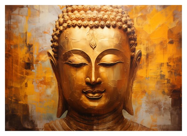 Üveg kép - Buddha, olajfestmény (70x50 cm)