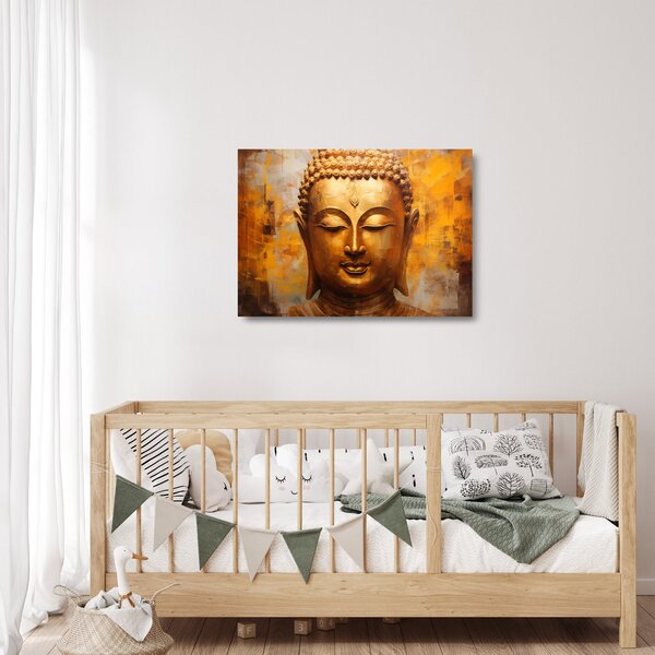 Üveg kép - Buddha, olajfestmény (70x50 cm)