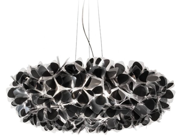 Slamp Clizia Mama Non lógó világítás, Ø78 cm, fekete/átlátszó, dimmelhető, Fekete, Nappali / Étkező, Műanyag, Dizájn