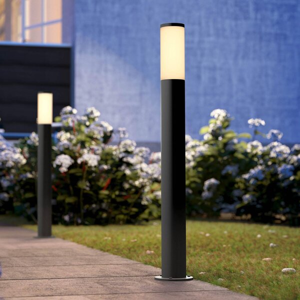 Philips Utrecht ösvény világítás E27 antracit, dimmelhető, Fekete, Rozsdamentes acél