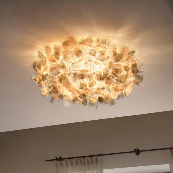 Slamp Clizia Mama Non fali lámpa arany Ø78cm, dimmelhető, Sárgaréz / arany, Nappali / Étkező, Műanyag, Dizájn