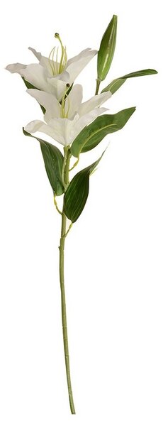 Művirág Gyöngyvirág, fehér, két virág és bimbó, h.84 cm