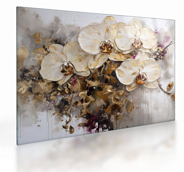Üveg kép - Orchideák (70x50 cm)