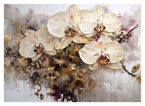 Üveg kép - Orchideák (70x50 cm)