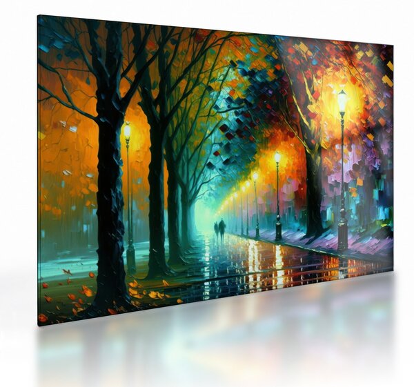 Üveg kép - Éjszakai séta (70x50 cm)
