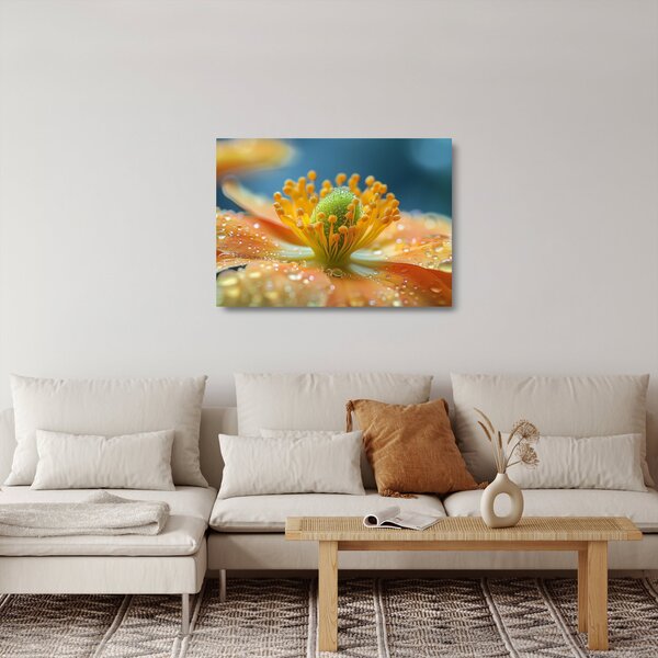 Üveg kép - Részlet a virágból (70x50 cm)