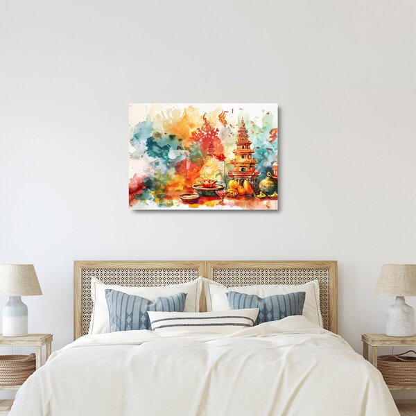 Üveg kép - Akvarell illusztráció (70x50 cm)