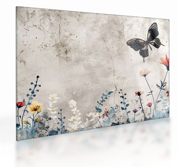 Üveg kép - Meadow betonban (70x50 cm)