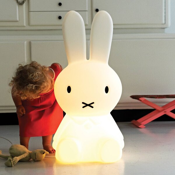 Mr Maria Miffy gyermeklámpa High Light, 80 cm, dimmelhető, Fehér / opál, Gyermekszoba, Műanyag