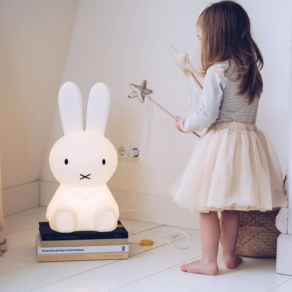 Mr Maria Miffy Star Light gyermeklámpa, 50 cm, dimmelhető, Fehér / opál, Gyermekszoba, Műanyag