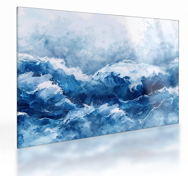 Üveg kép - A tenger illusztrációja (70x50 cm)