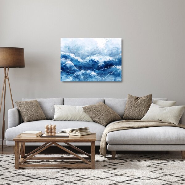 Üveg kép - A tenger illusztrációja (70x50 cm)