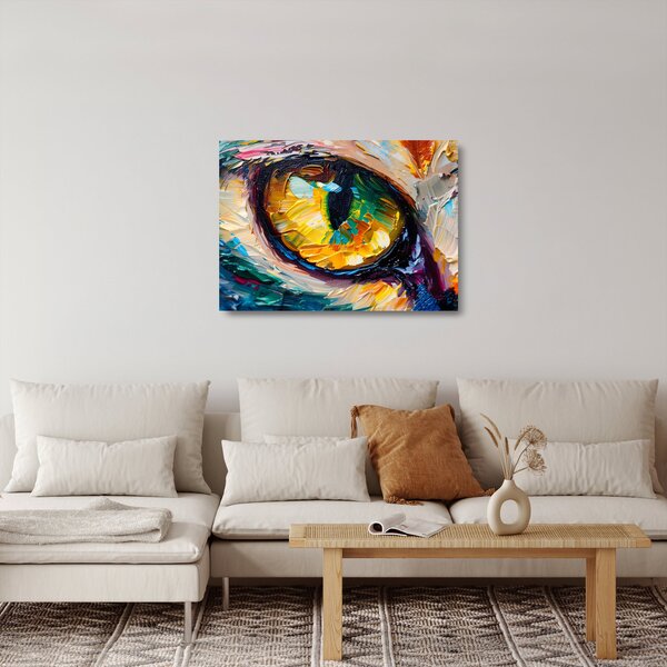 Üveg kép - Macskaszem festmény (70x50 cm)