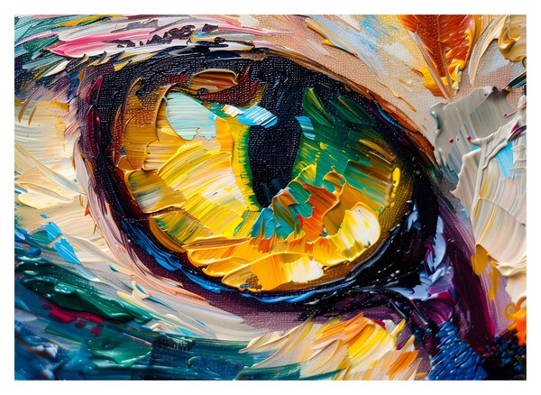 Üveg kép - Macskaszem festmény (70x50 cm)