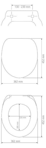 Sedilo Black matt fekete WC-ülőke, 45,2 x 36,2 cm - Wenko