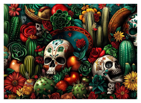 Üveg kép - Mexikói koncepció (70x50 cm)