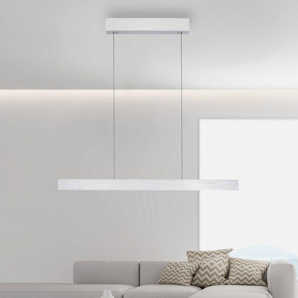 PURE LED függő világítás E-Motion, gyémánt, CCT, dimmelhető, Alu / szürke / cink, Nappali / Étkező, Alumínium, Modern