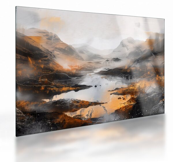 Üveg kép - Hegyi tájak festése (70x50 cm)