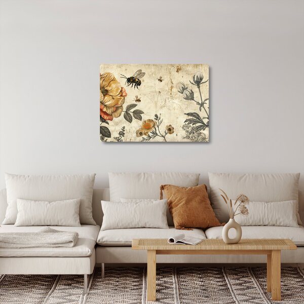 Üveg kép - Méh rét (70x50 cm)