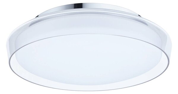 Paulmann Luena LED mennyezeti lámpa, IP44, króm, Ø 35 cm, Króm / ezüst, Nappali / Étkező, fém, Modern