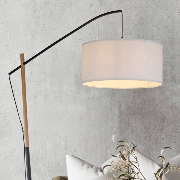 JUST LIGHT. GmbH Zöld Sofie állólámpa papír ernyővel, Fehér / opál, Nappali / Étkező, fém, Modern