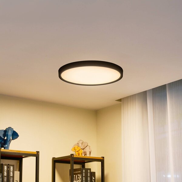 Lindby LED mennyezeti lámpa Pravin, Ø 50 cm, 3.000 K, fekete